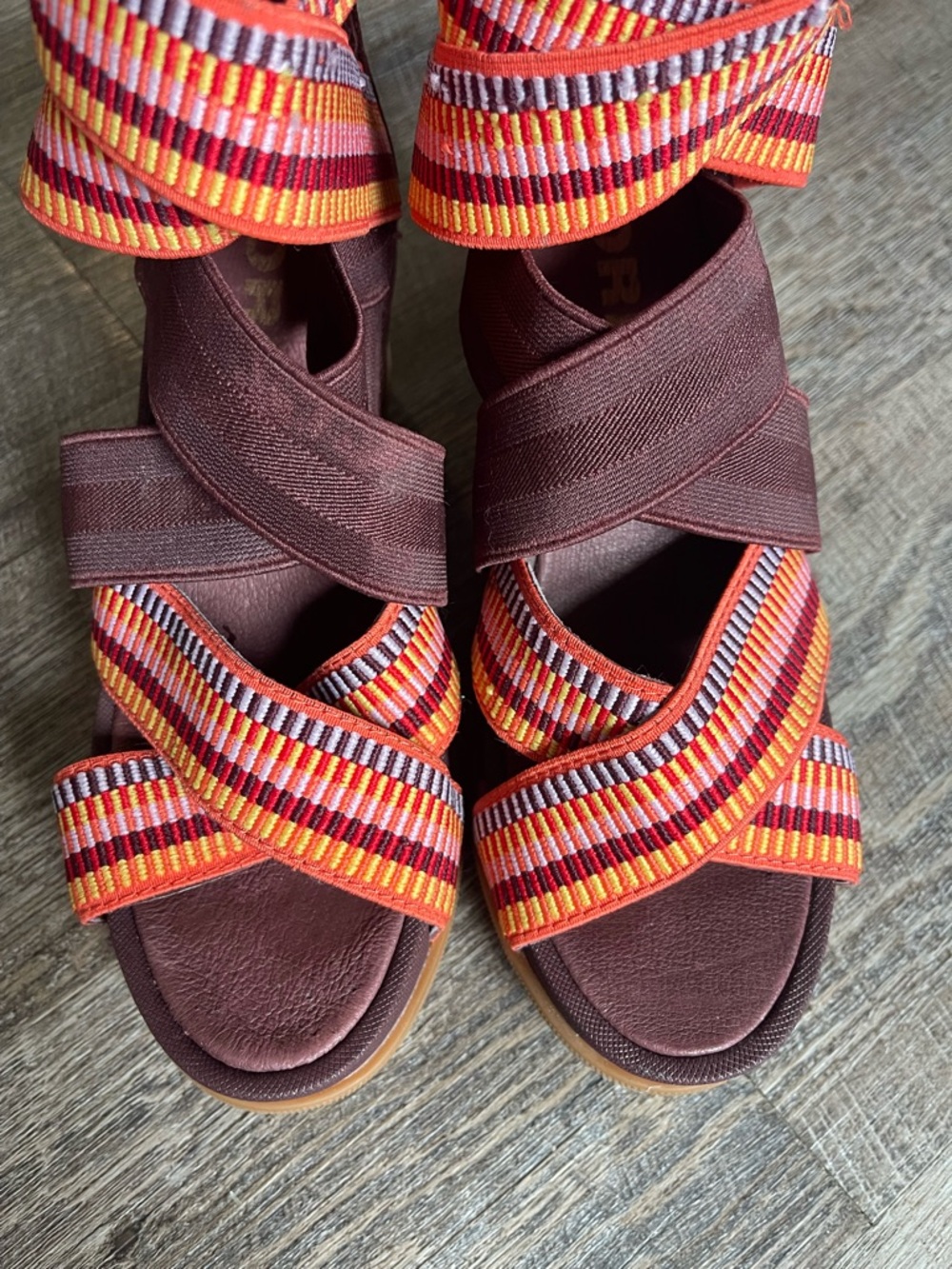 Sorel Joanie II Strappy Stripe Sandal Platform Resortwear Coastal - Picture 8 of 12